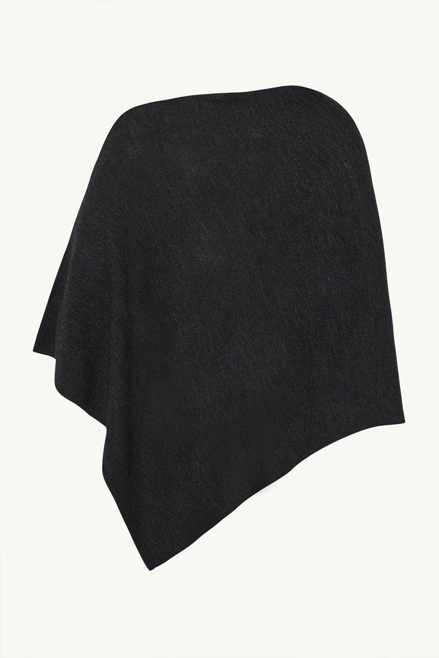 Claire Woman - poncho - tummanharmaa