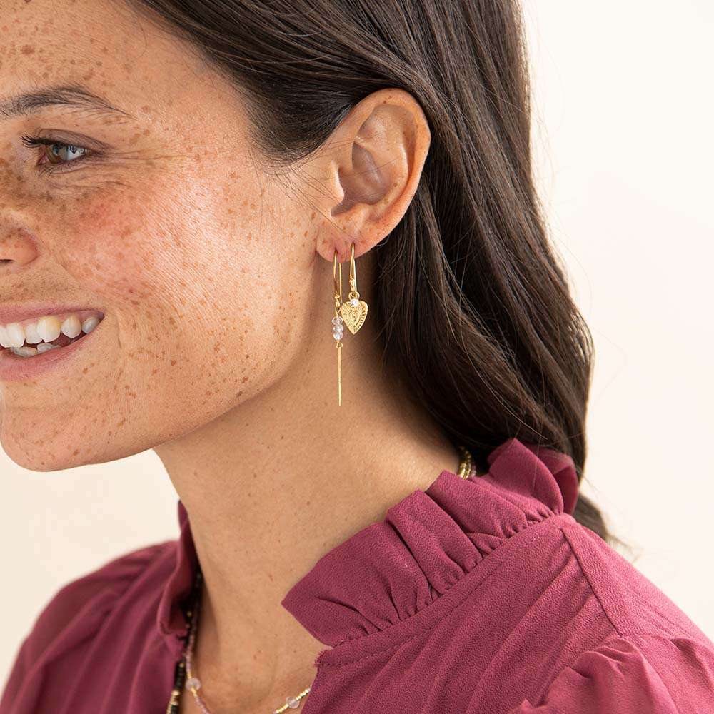 A Beautiful Story - korvakorut - Rose Quartz kulta