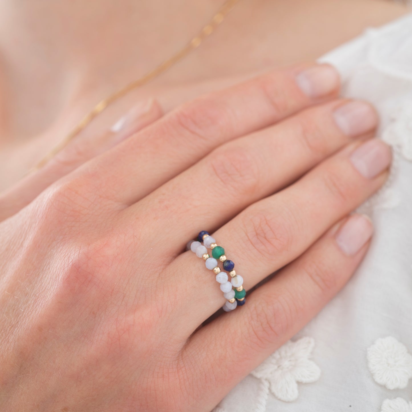 A Beautiful Story - sormus - Blue Lace Agate