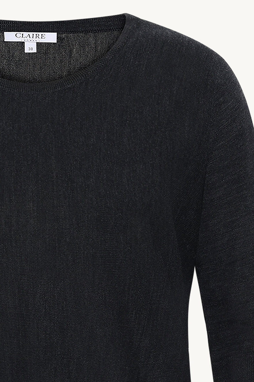 Claire Woman - neulepusero - tummanharmaa