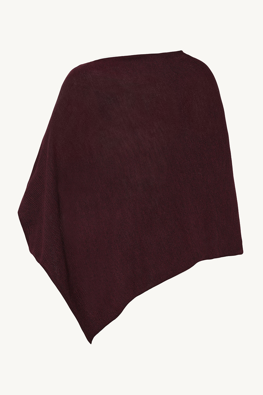 Claire Woman - poncho - viininpunainen