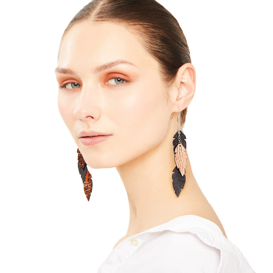 Viaminnet - korvakorut - ruusukulta/musta