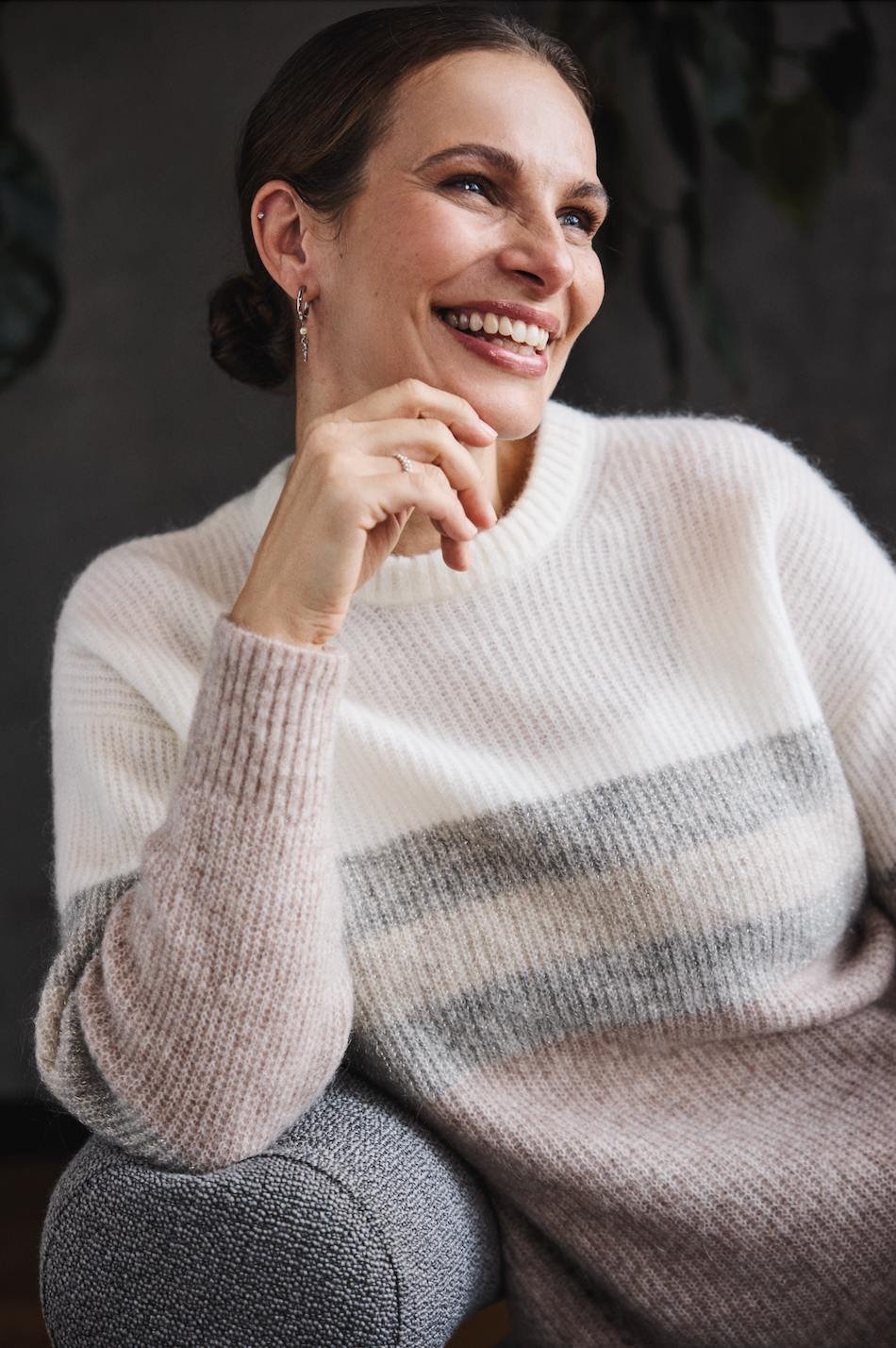Claire Woman - neule - vaalea/ raita