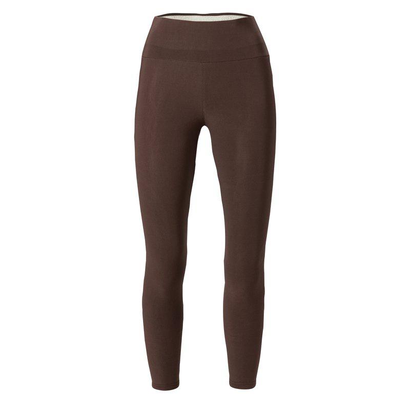 Trofe - thermal leggings - tummanruskea