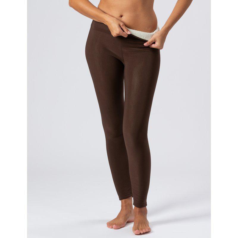 Trofe - thermal leggings - tummanruskea