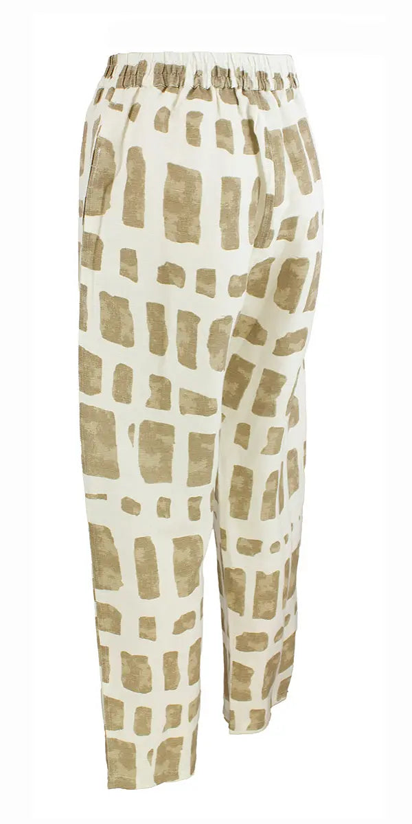 Bohéme - housut - beige/valkoinen