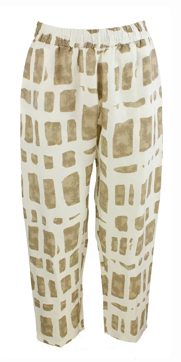 Bohéme - housut - beige/valkoinen