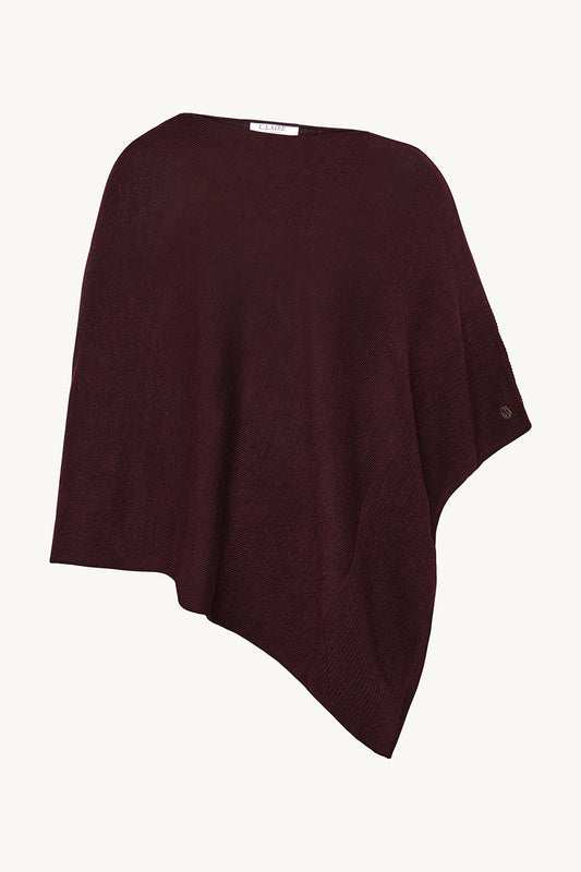 Claire Woman - poncho - viininpunainen