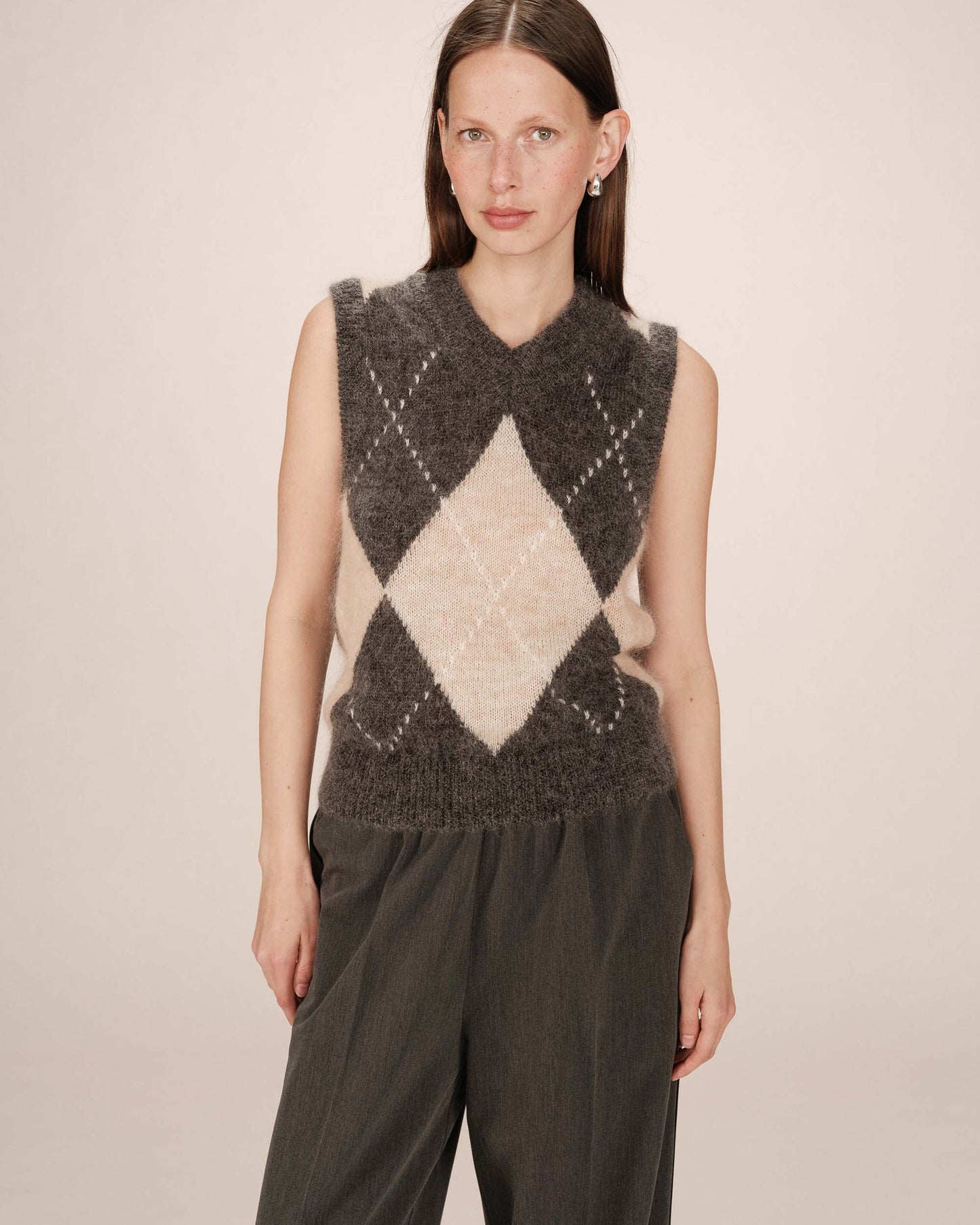 Grace & Mila - neuleliivi - harmaa