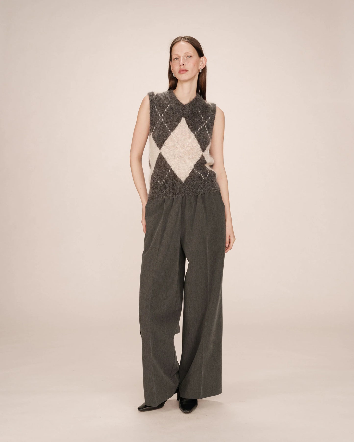 Grace & Mila - neuleliivi - harmaa