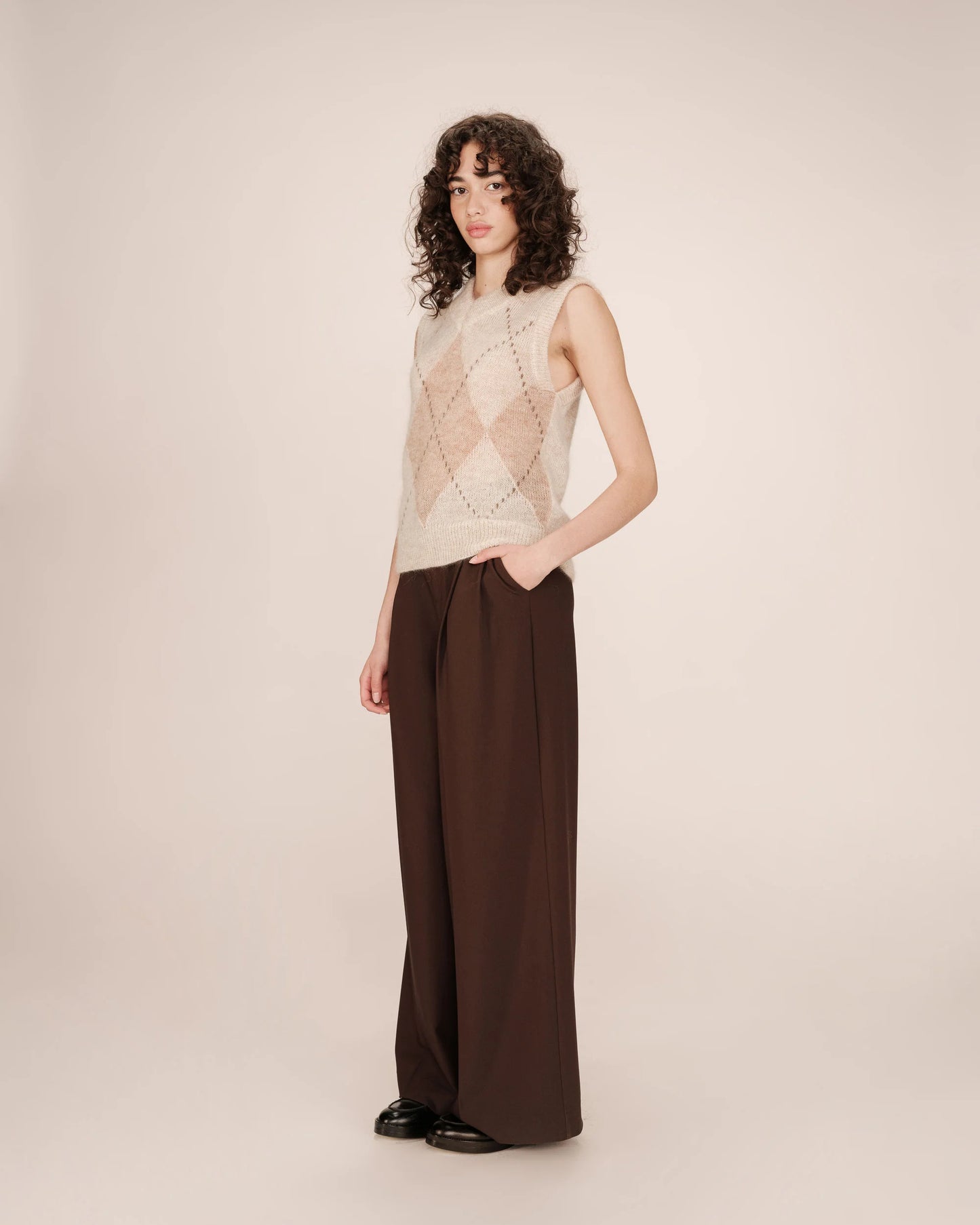 Grace & Mila - neuleliivi - beige