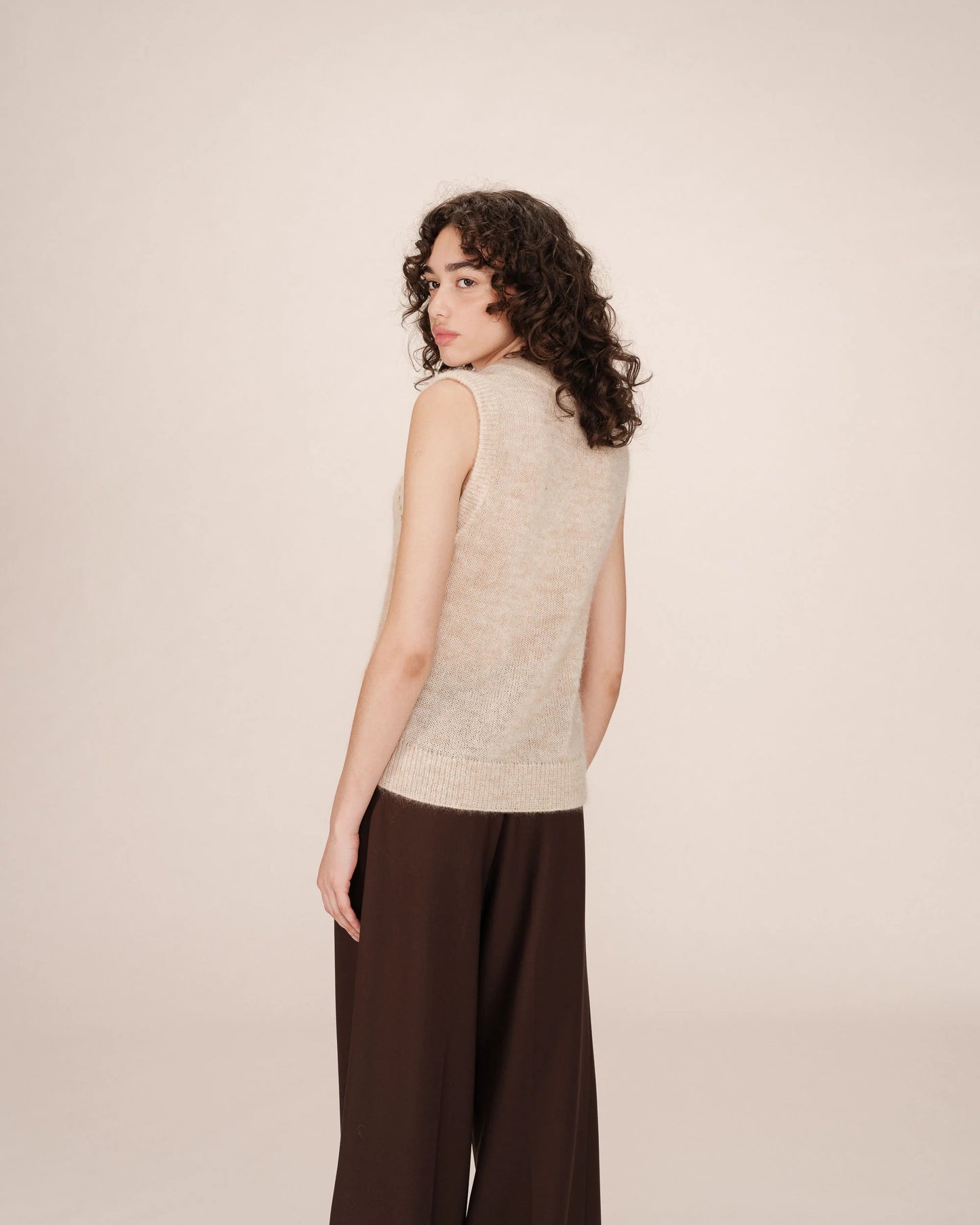 Grace & Mila - neuleliivi - beige