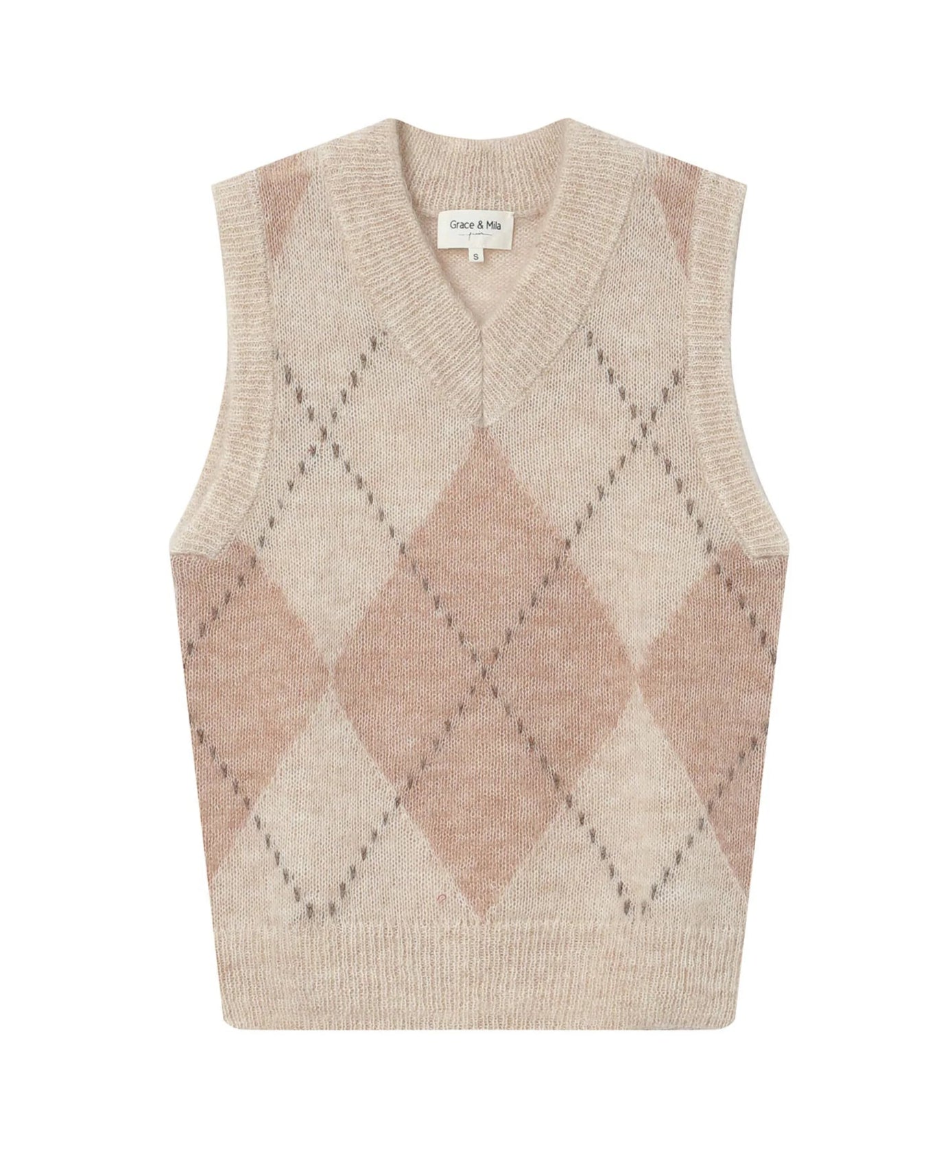 Grace & Mila - neuleliivi - beige