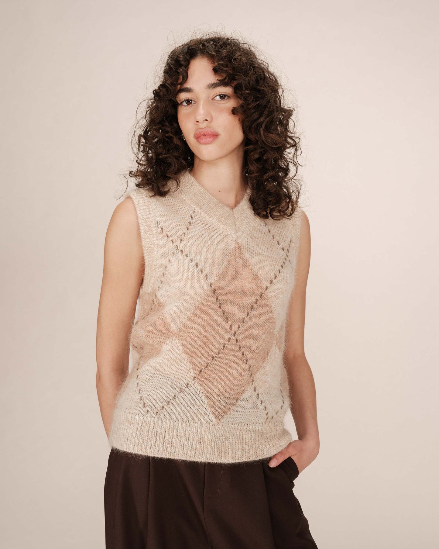 Grace & Mila - neuleliivi - beige