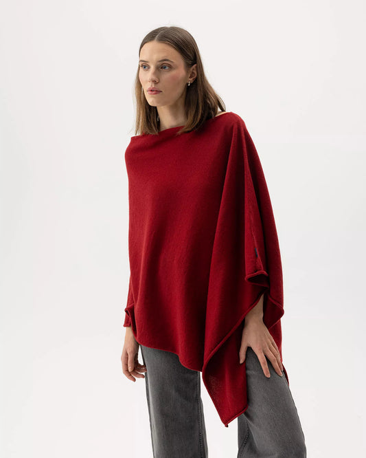 Holebrook - poncho - rubiininpunainen