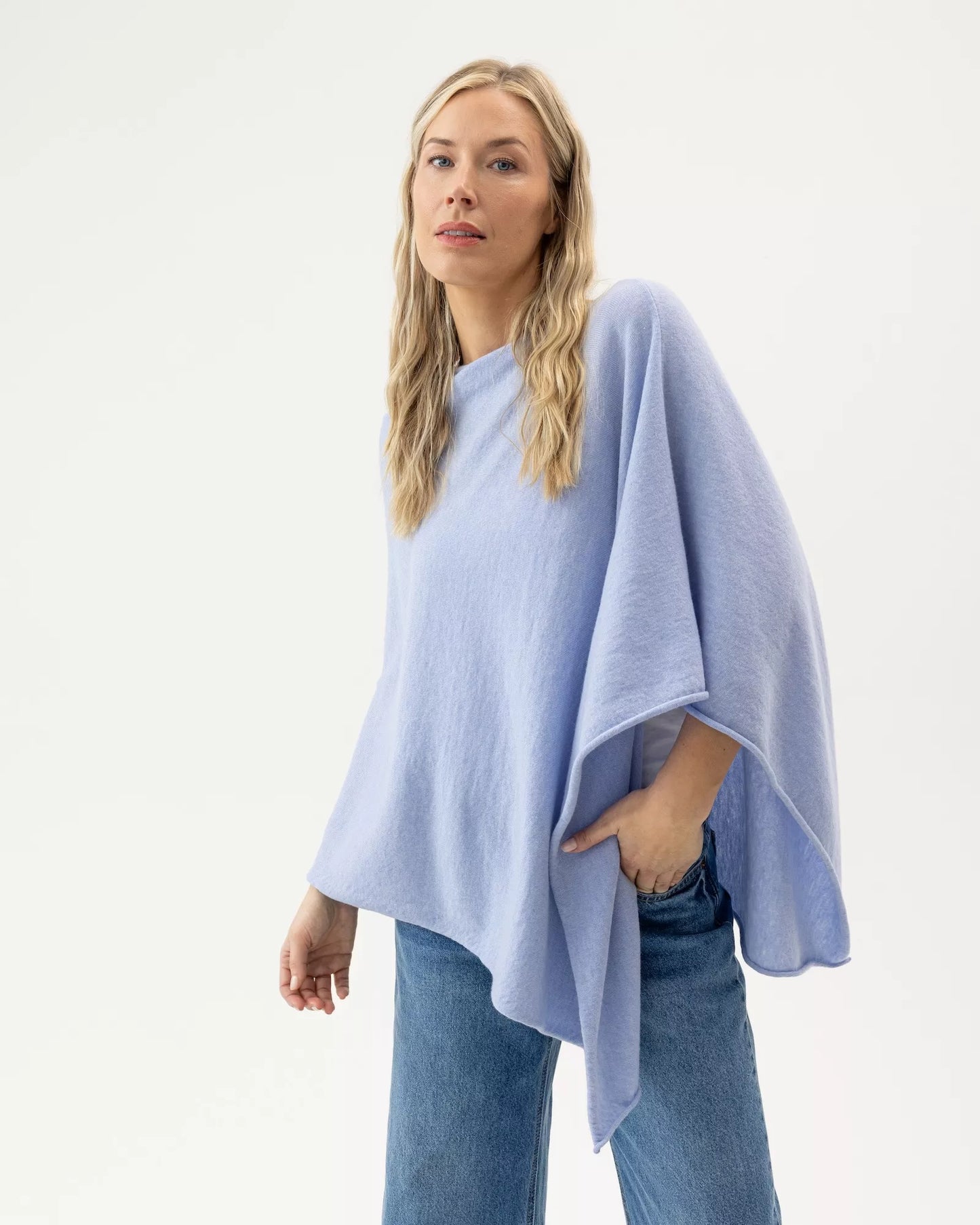 Holebrook - poncho - vaaleansininen