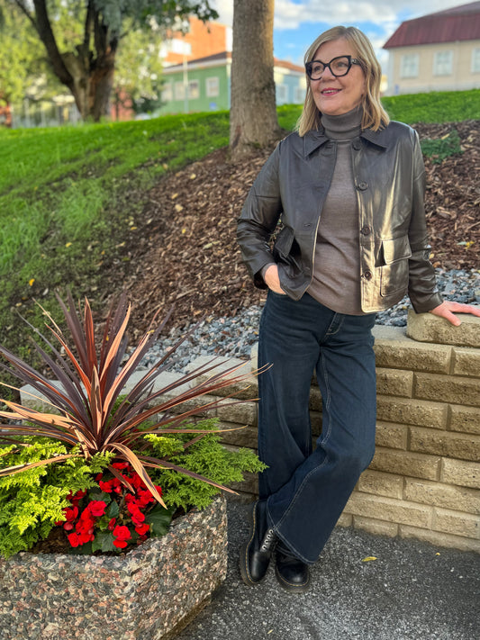 Claire Woman - nahkatakki - ruskea