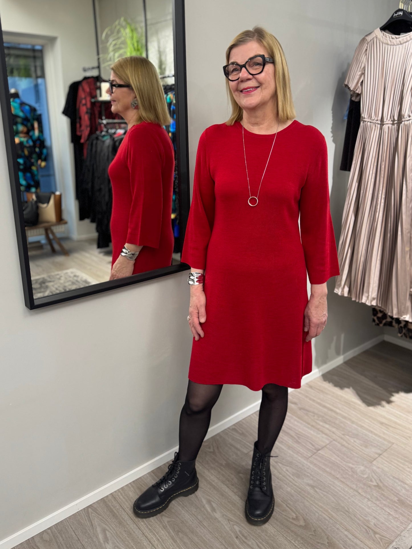 Claire Woman - neulemekko - punainen