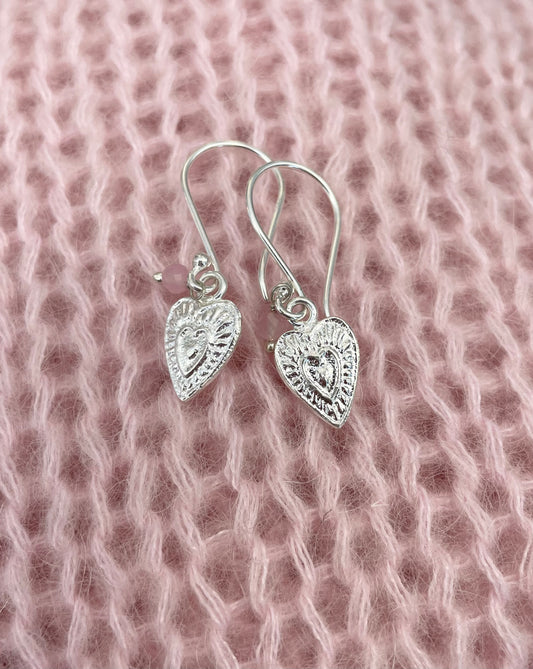 A Beautiful Story - korvakorut - Rose Quartz hopea