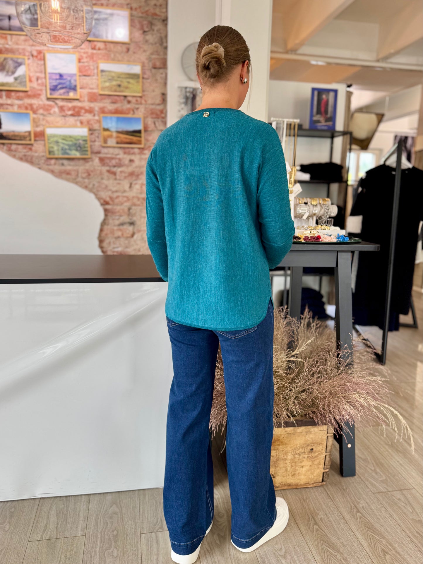 Claire Woman - neulepusero - petroli