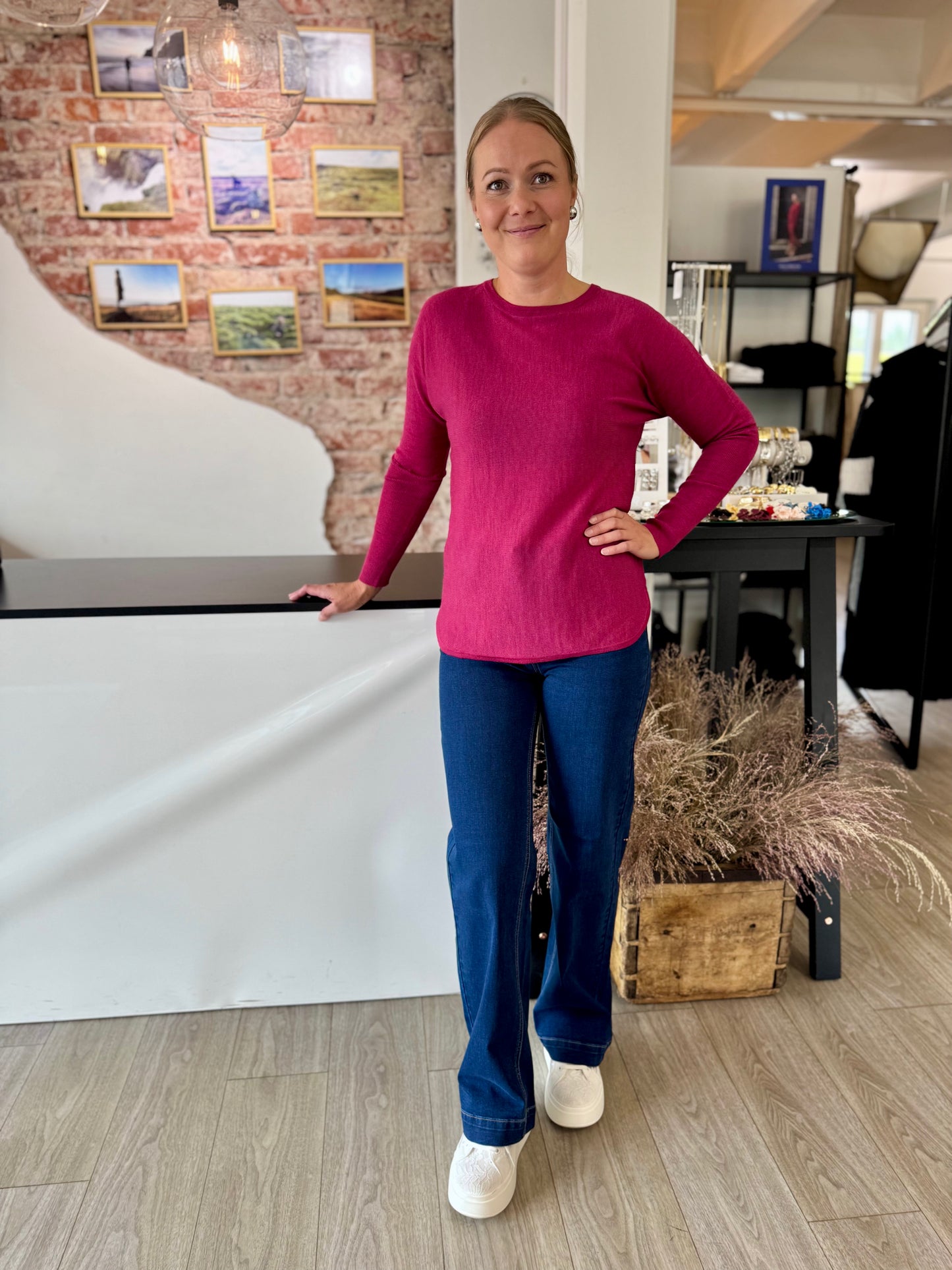 Claire Woman - neulepusero - fuksia