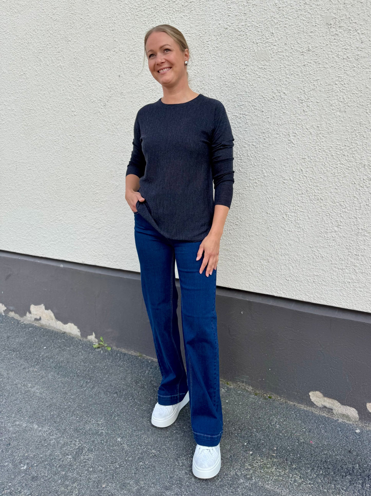 Claire Woman - neulepusero - tummanharmaa