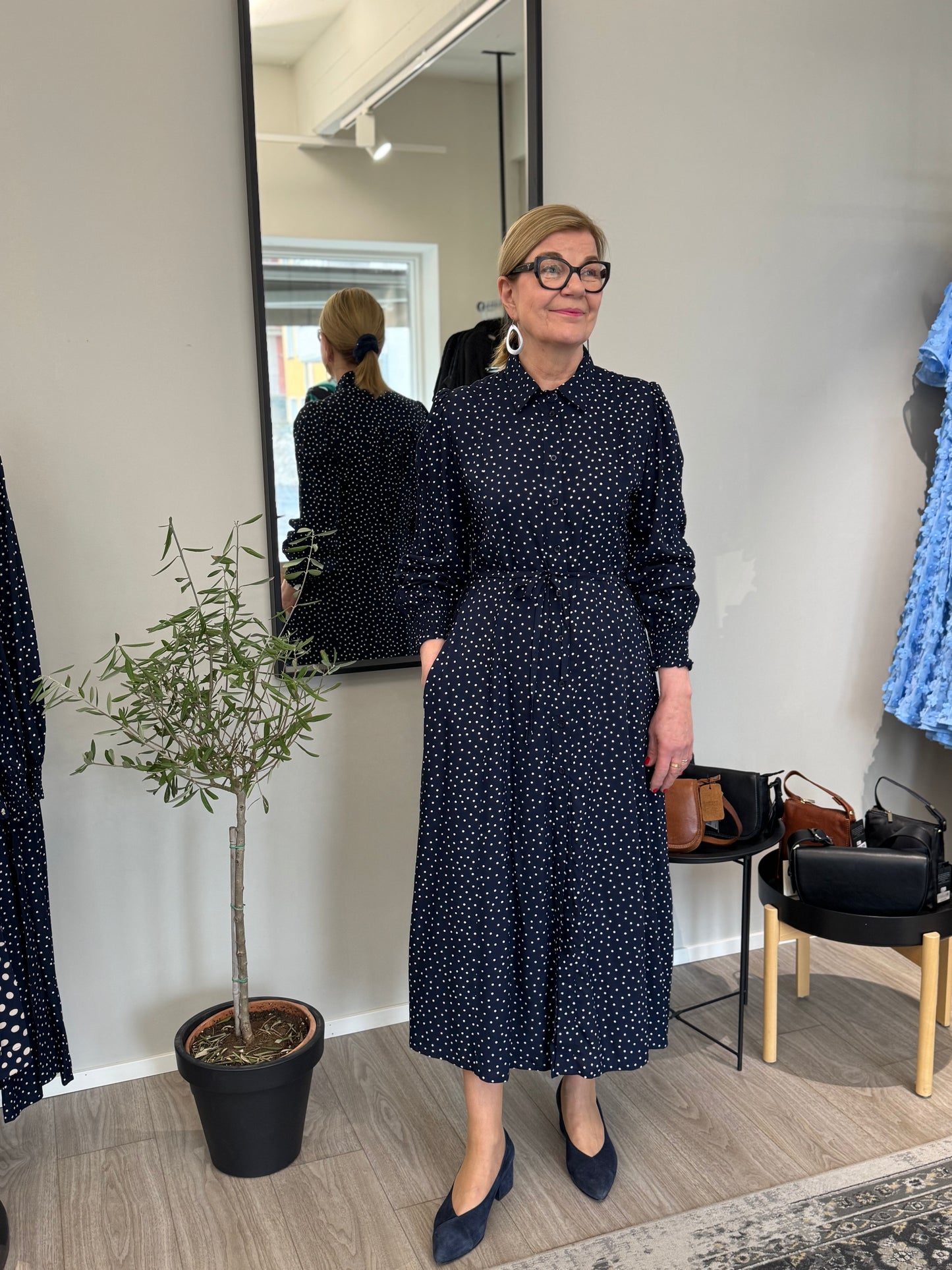 Claire Woman - mekko - tummansininen/pilkku