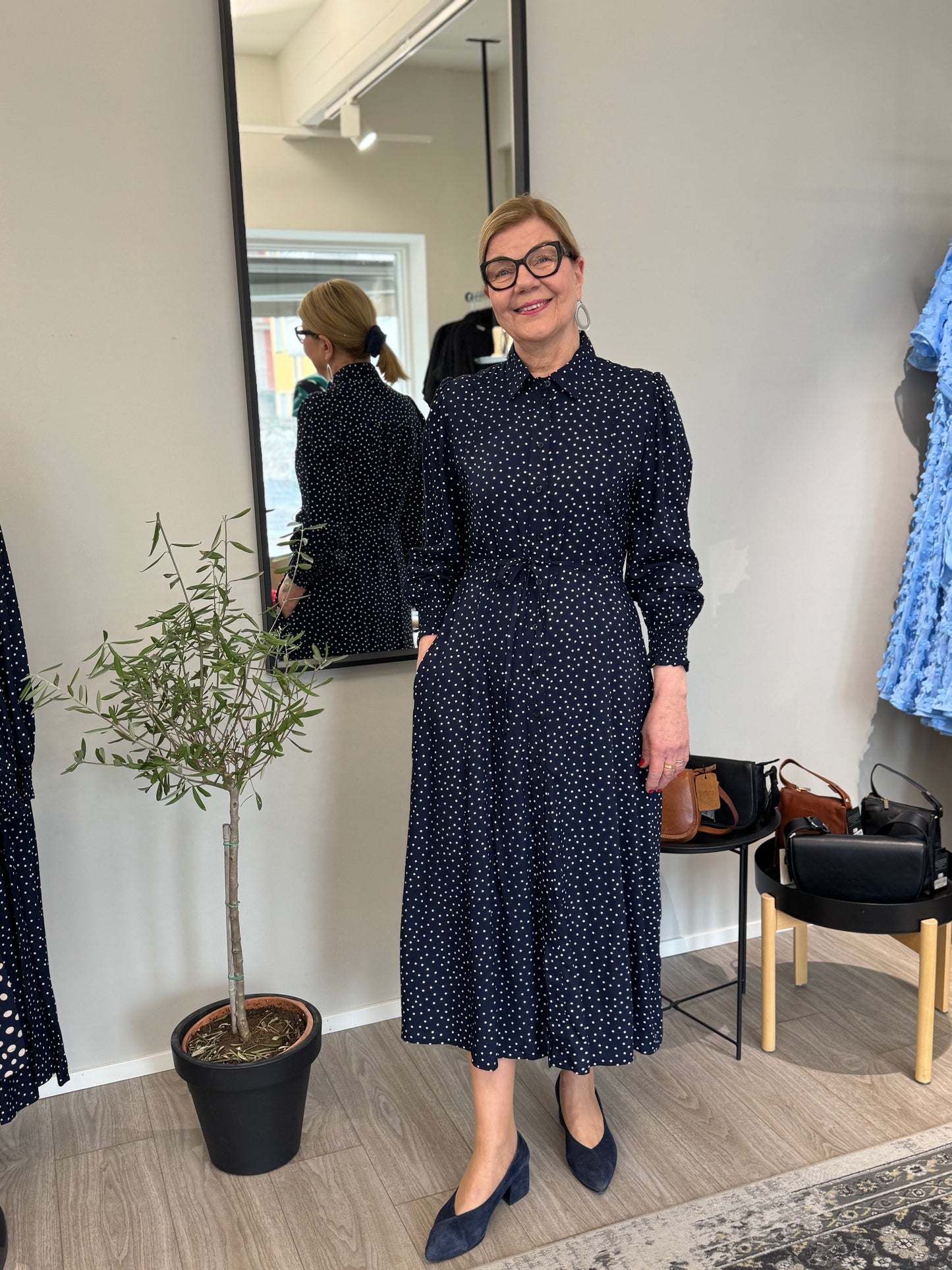 Claire Woman - mekko - tummansininen/pilkku