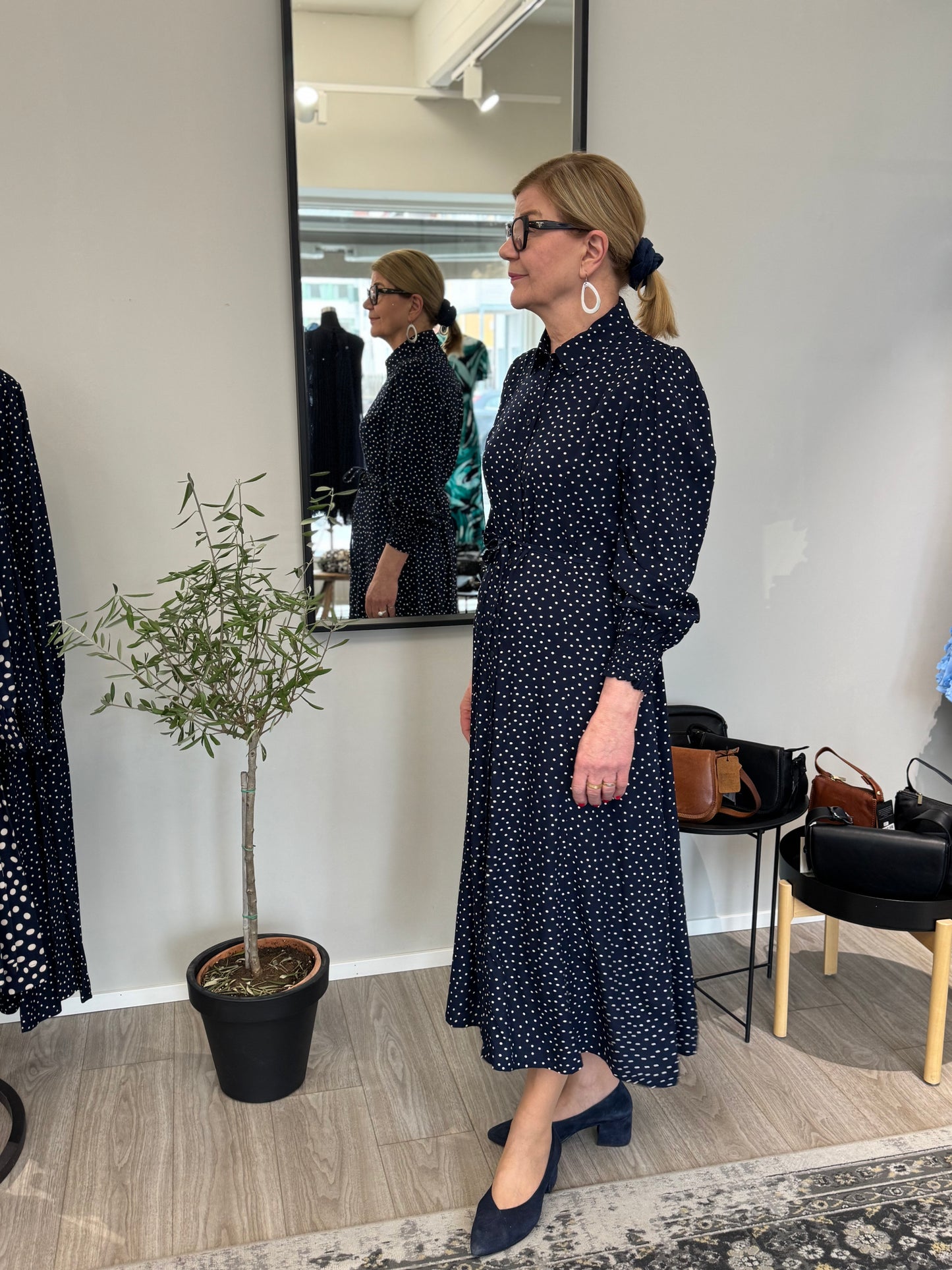 Claire Woman - mekko - tummansininen/pilkku