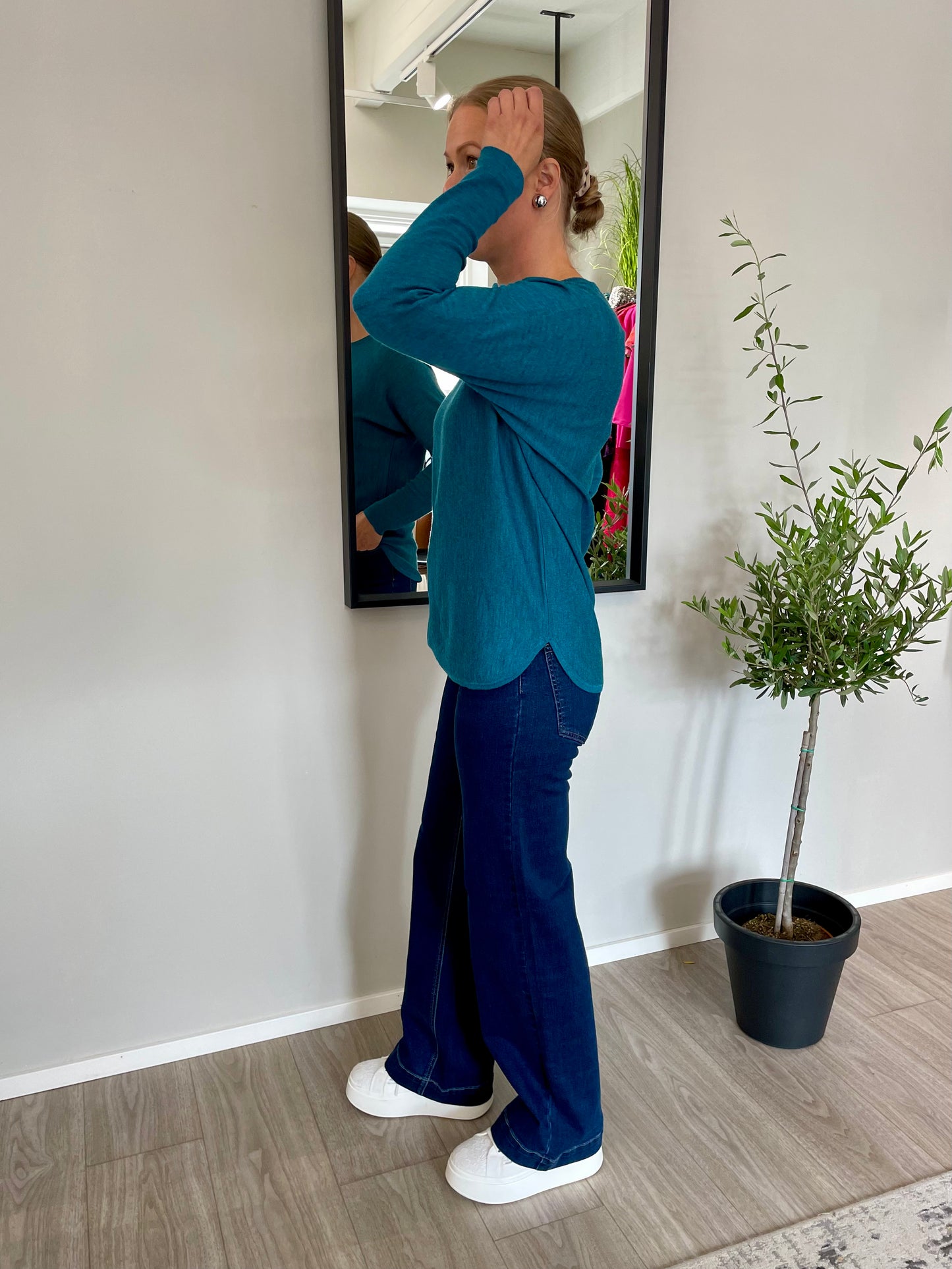 Claire Woman - neulepusero - petroli