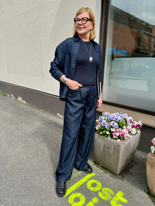 Mac - farkut - tummansininen