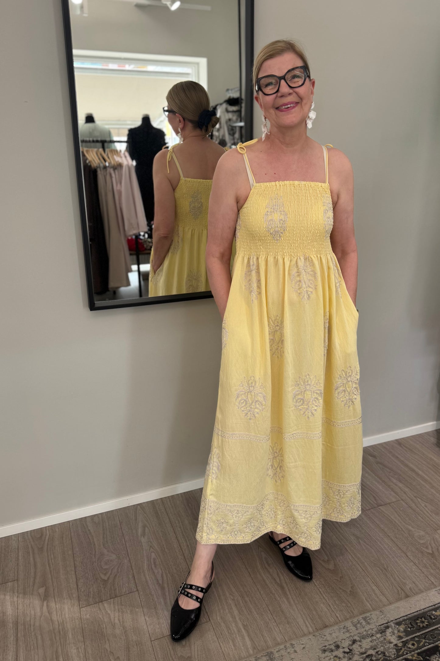 Claire Woman - mekko - keltainen/kuvio