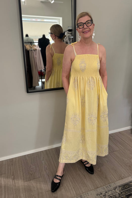 Claire Woman - mekko - keltainen/kuvio