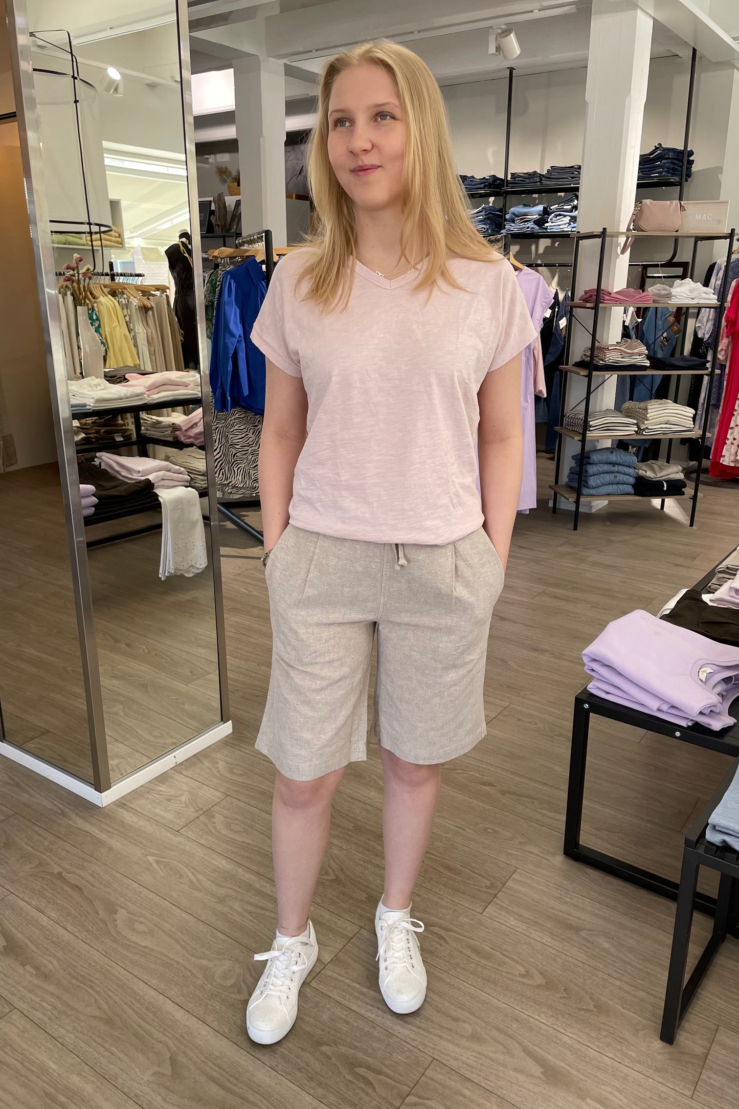 Blue Sportsweat - shortsit - beige