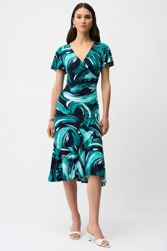 Joseph Ribkoff - mekko - tummansininen/vihreä