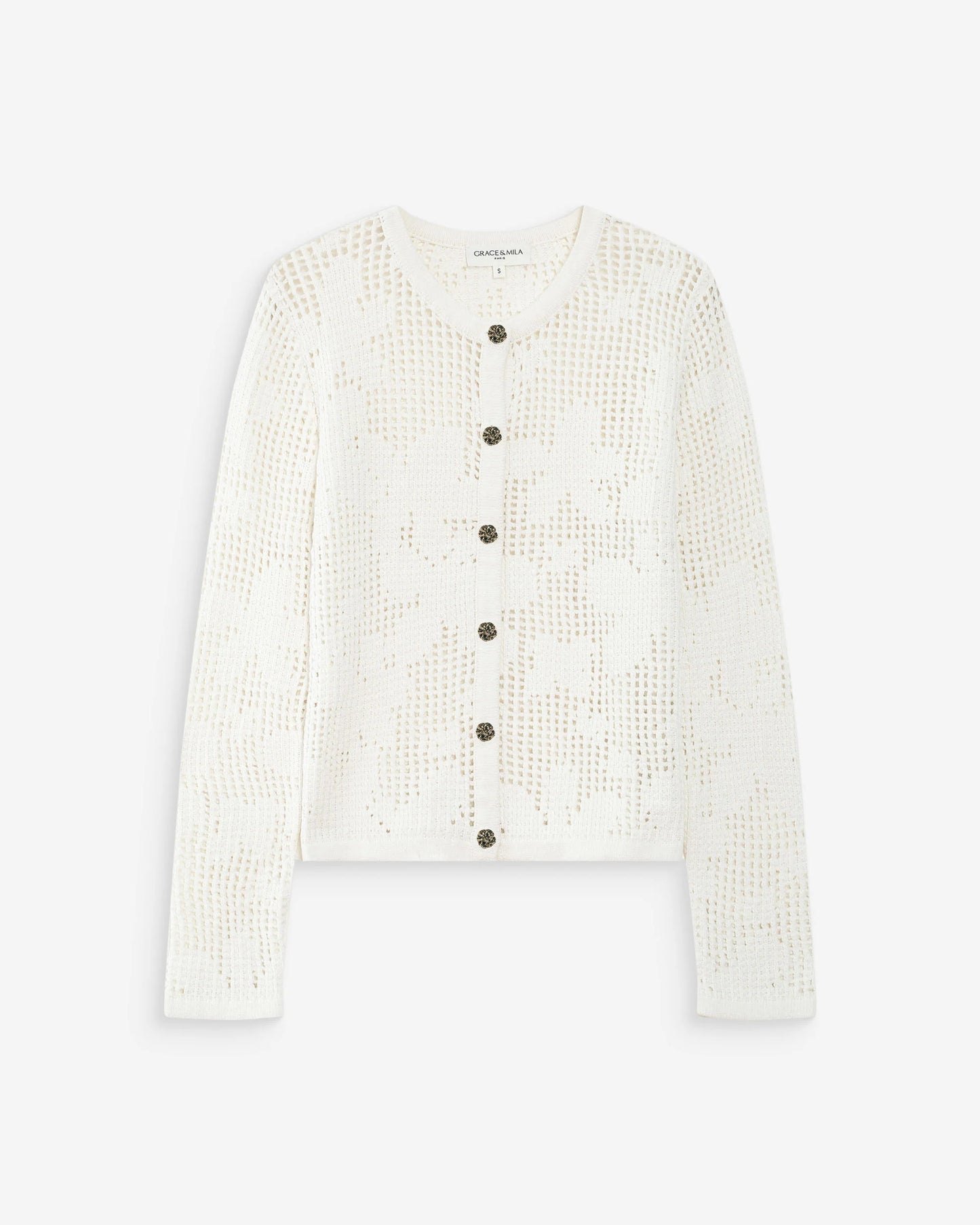 Grace & Mila - neuletakki - valkoinen