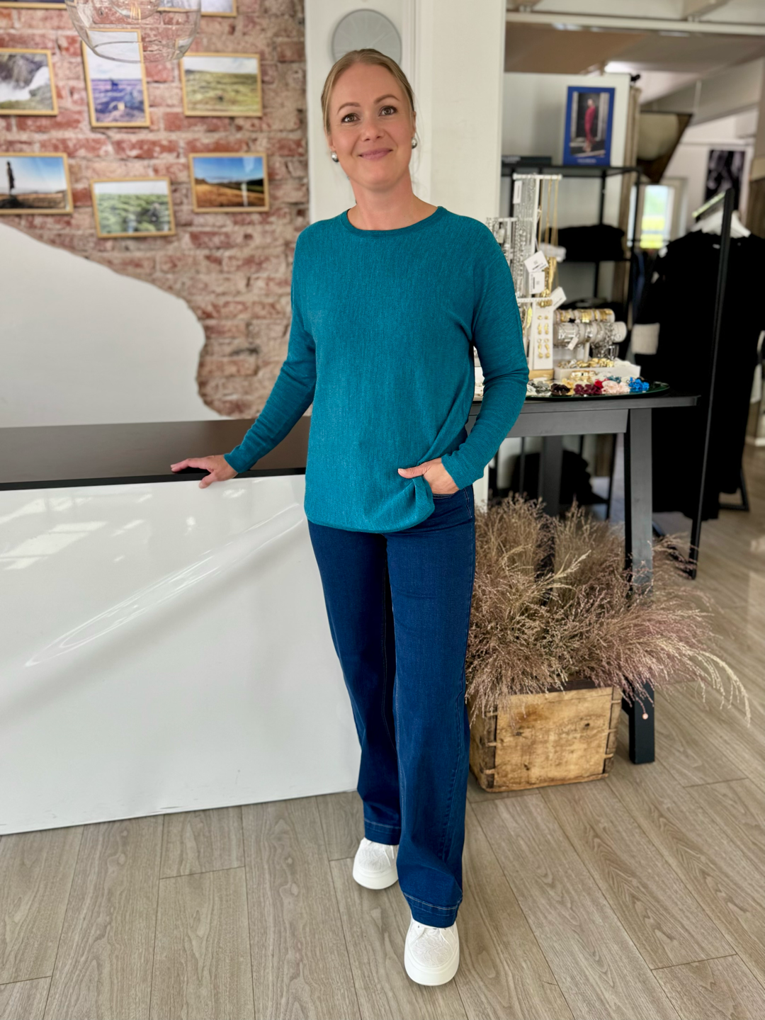 Claire Woman - neulepusero - petroli