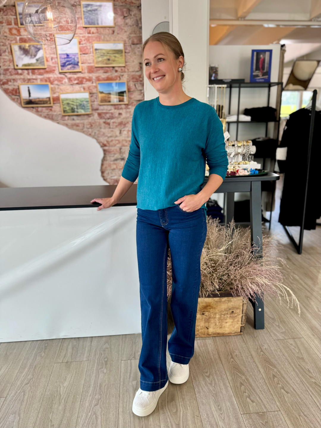 Claire Woman - neulepusero - petroli