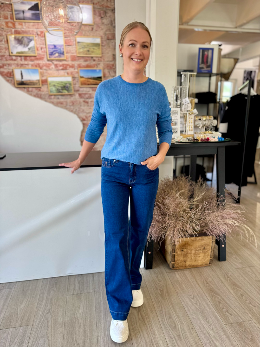 Claire Woman - neulepusero - sininen